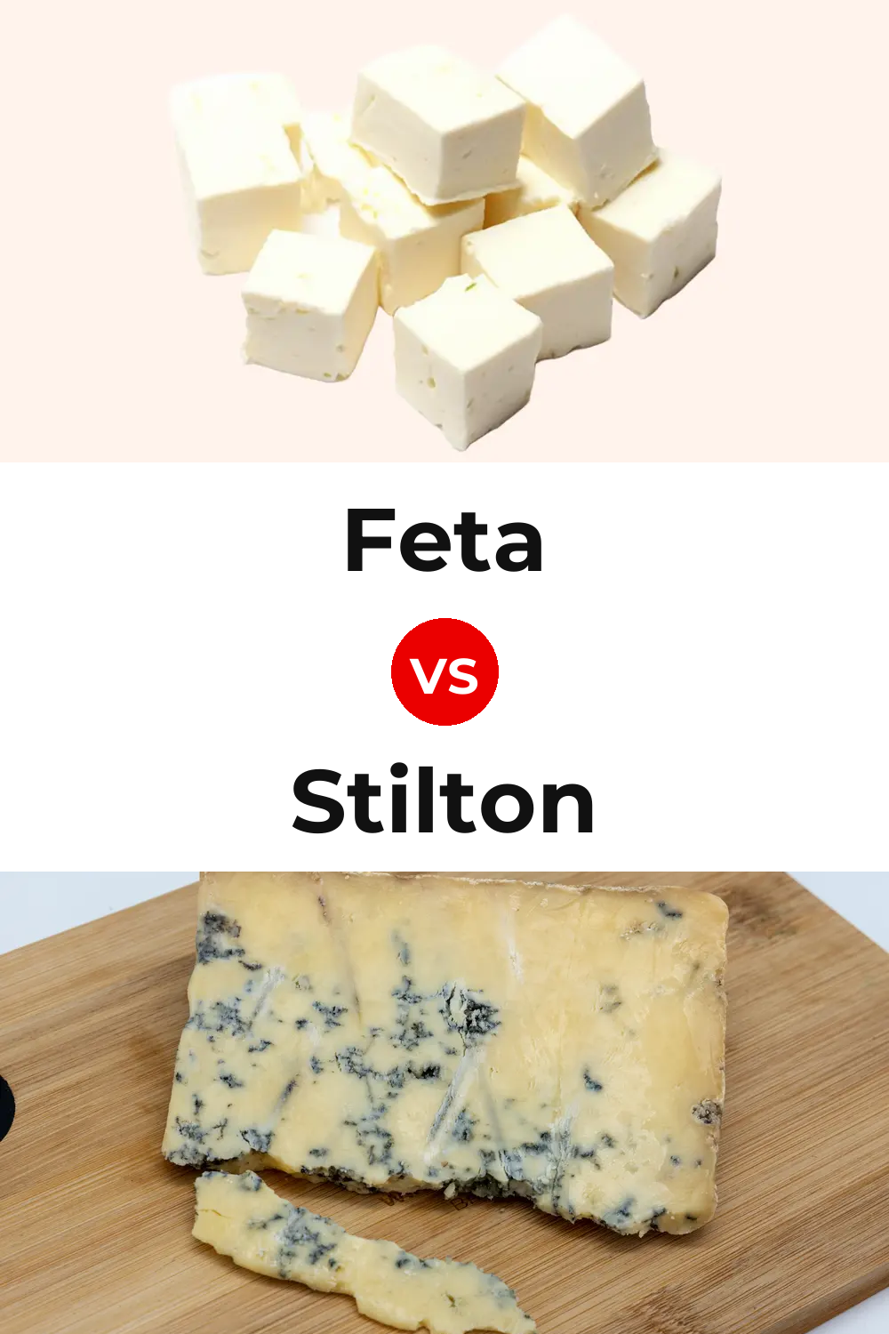 Feta Cheese vs Stilton Cheese Pinterest comparison
