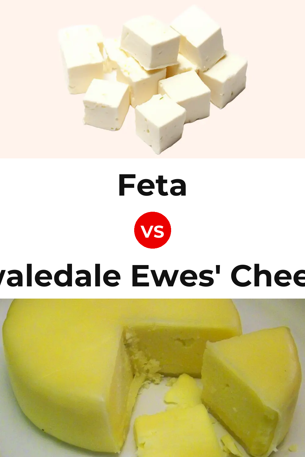 Feta Cheese vs Swaledale Ewes' Cheese Pinterest comparison