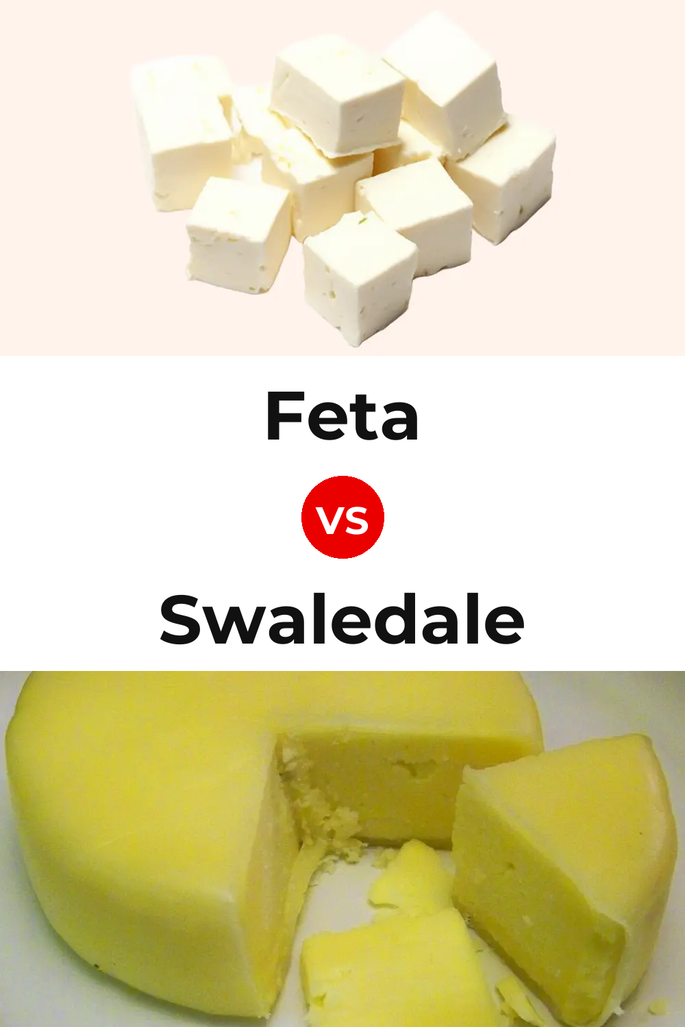 Feta Cheese vs Swaledale Cheese Pinterest comparison