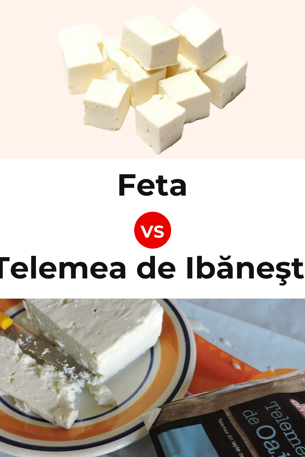 Feta Cheese vs Telemea de Ibăneşti Cheese Pinterest comparison
