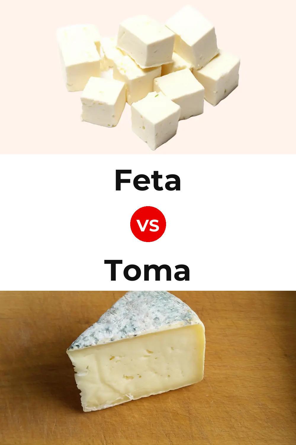 Feta Cheese vs Toma Cheese Pinterest comparison