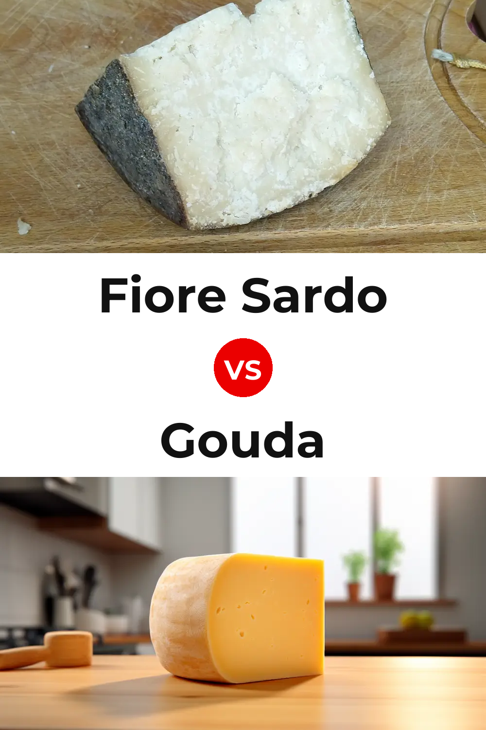 Fiore Sardo Cheese vs Gouda Cheese Pinterest comparison