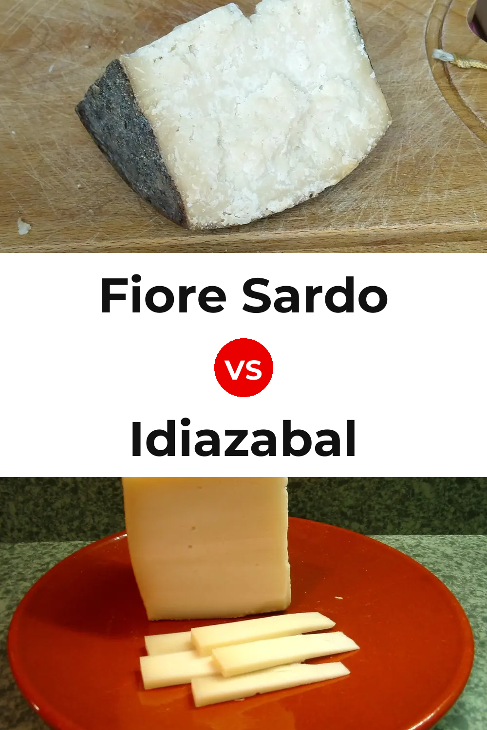 Fiore Sardo Cheese vs Idiazabal Cheese Pinterest comparison