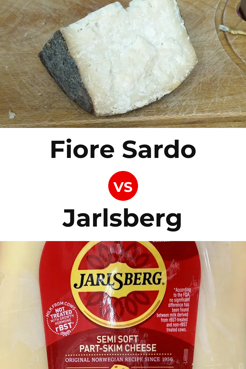 Fiore Sardo Cheese vs Jarlsberg Cheese Pinterest comparison