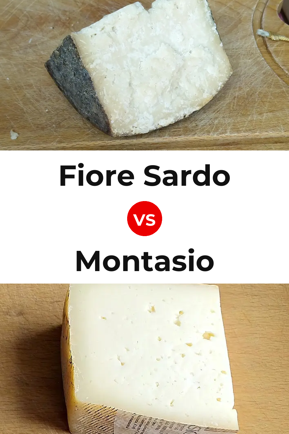 Fiore Sardo Cheese vs Montasio Cheese Pinterest comparison