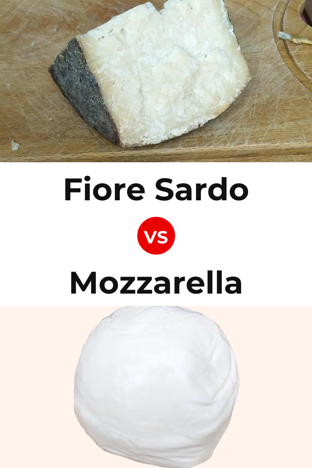 Fiore Sardo Cheese vs Mozzarella Cheese Pinterest comparison