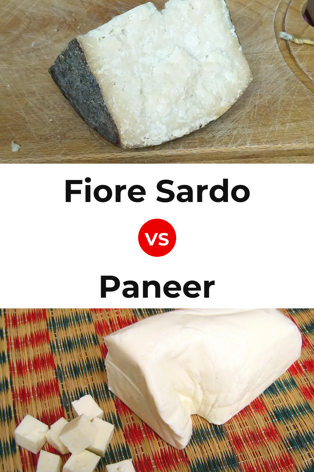 Fiore Sardo Cheese vs Paneer Cheese Pinterest comparison