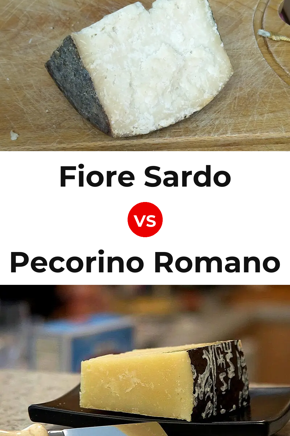 Fiore Sardo Cheese vs Pecorino Romano Cheese Pinterest comparison