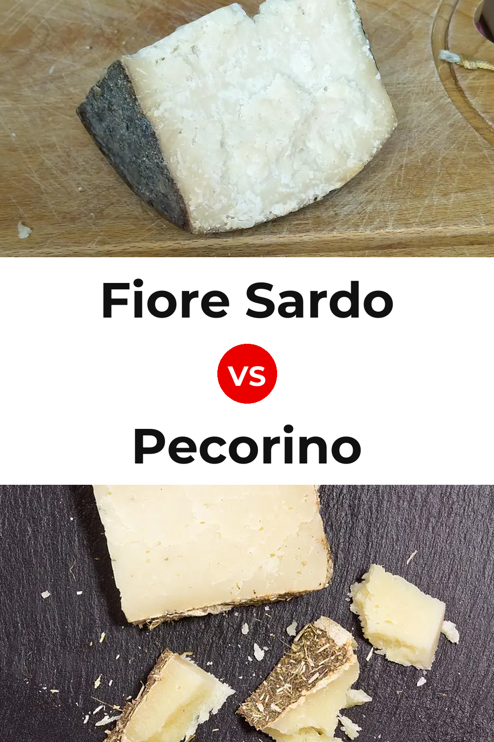 Fiore Sardo Cheese vs Pecorino Cheese Pinterest comparison
