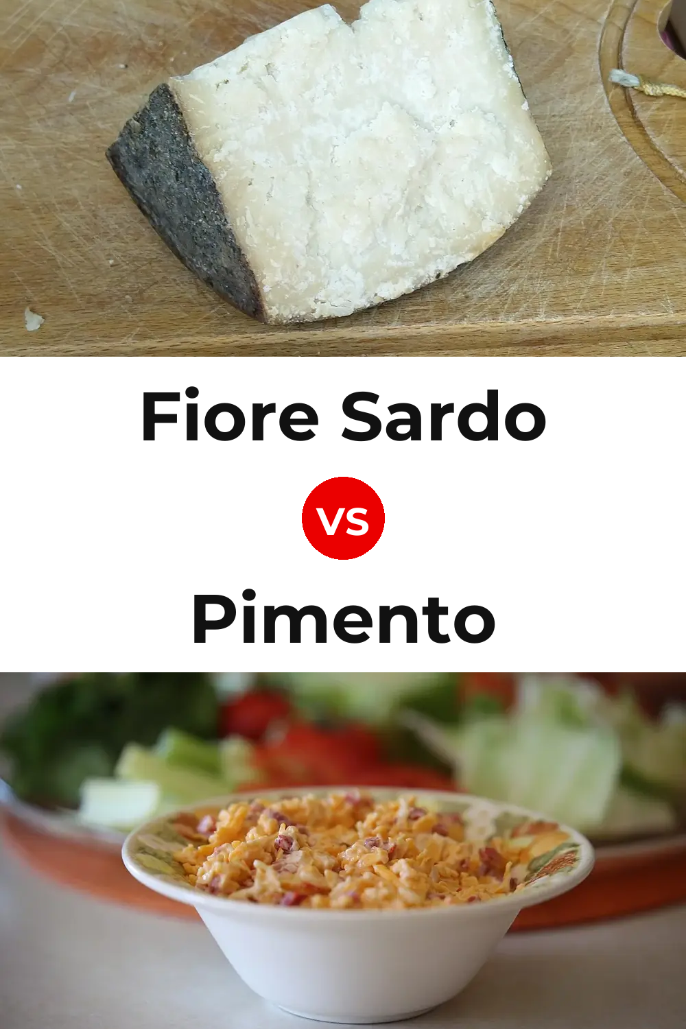 Fiore Sardo Cheese vs Pimento Cheese Pinterest comparison