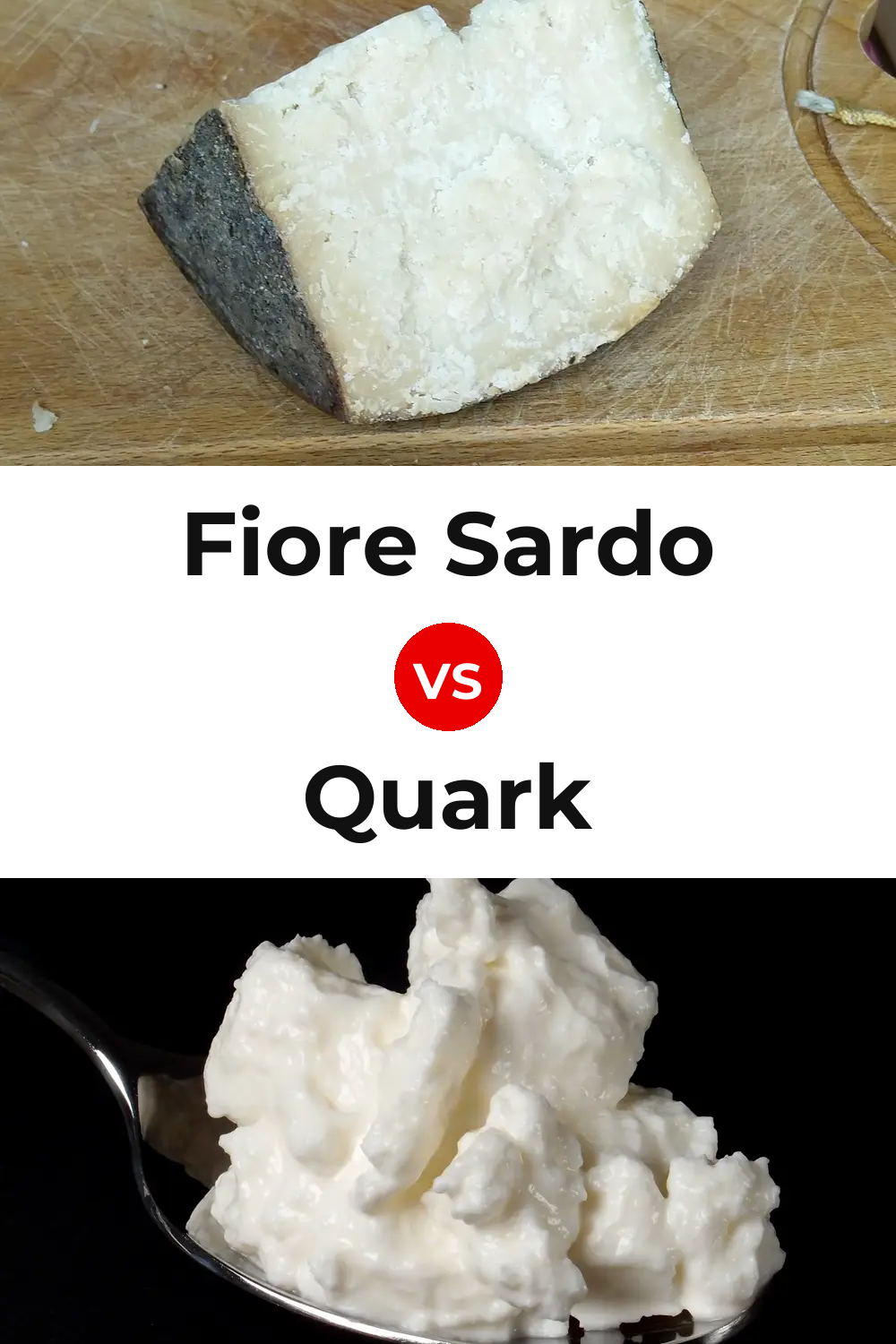 Fiore Sardo Cheese vs Quark Cheese Pinterest comparison
