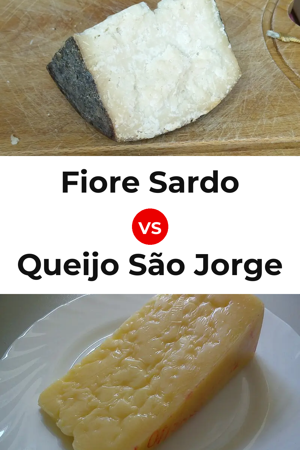 Fiore Sardo Cheese vs Queijo São Jorge Pinterest comparison