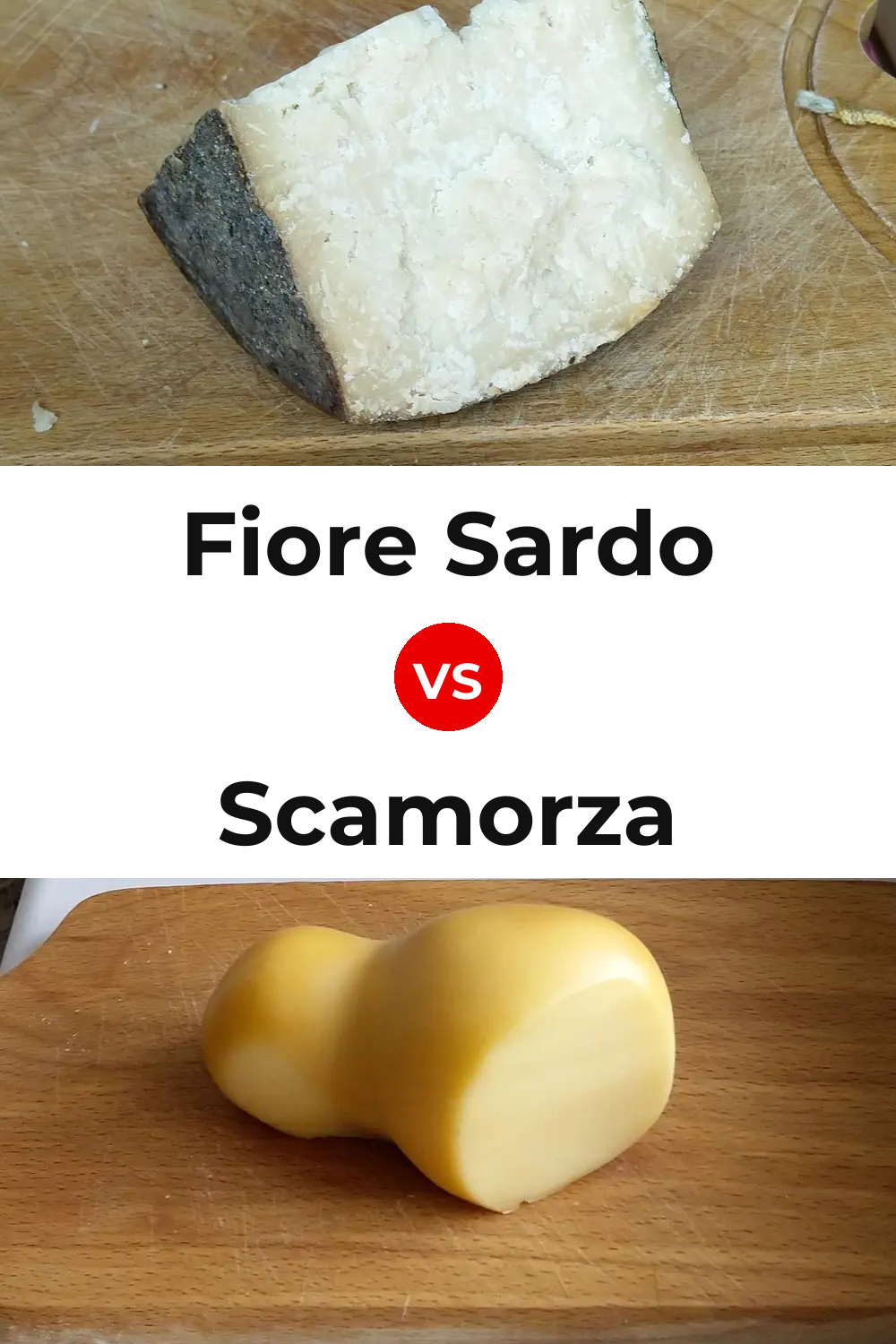 Fiore Sardo Cheese vs Scamorza Cheese Pinterest comparison