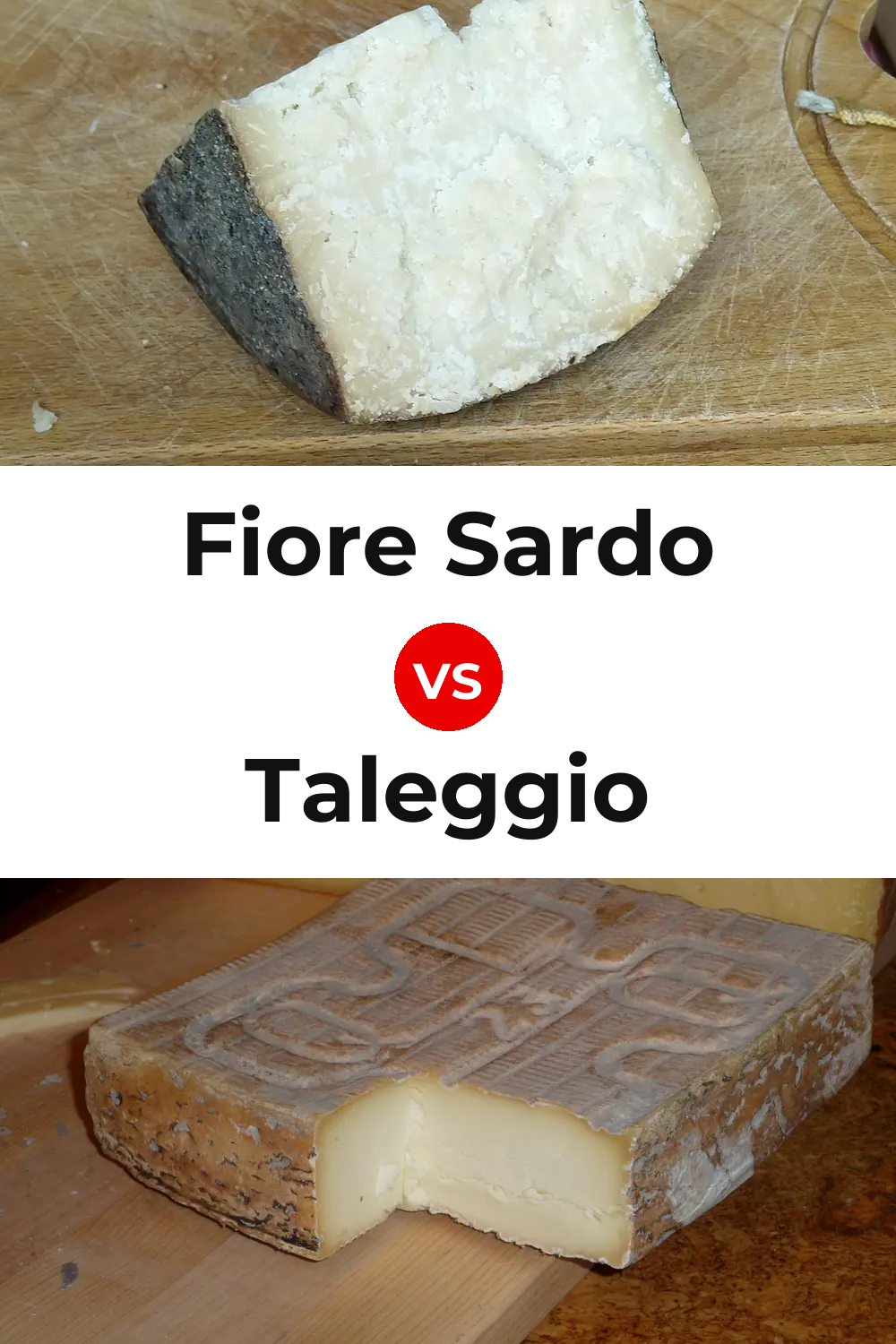 Fiore Sardo Cheese vs Taleggio Cheese Pinterest comparison