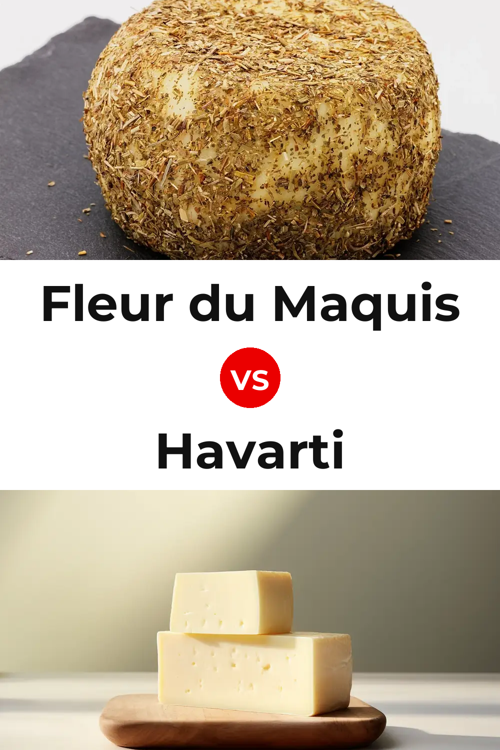 Fleur du Maquis Cheese vs Havarti Cheese Pinterest comparison
