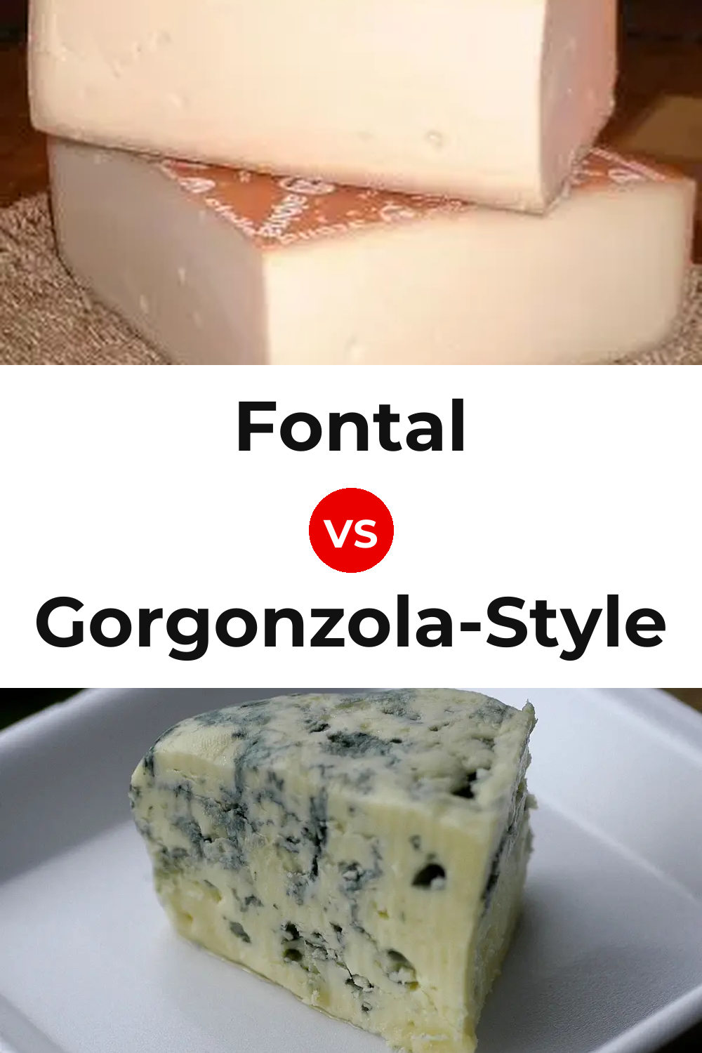 Fontal Cheese vs Gorgonzola-Style Cheese Pinterest comparison