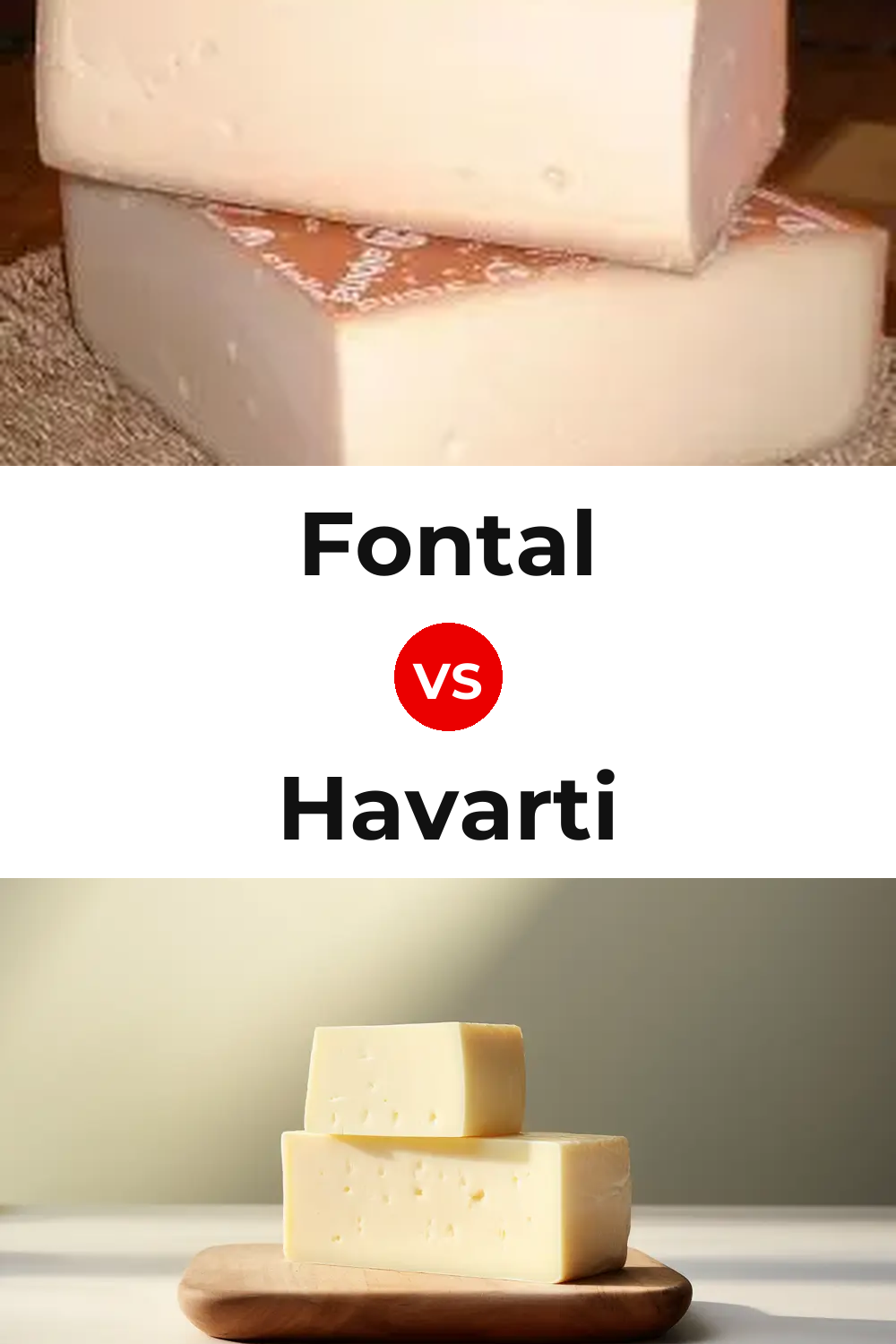 Fontal Cheese vs Havarti Cheese Pinterest comparison
