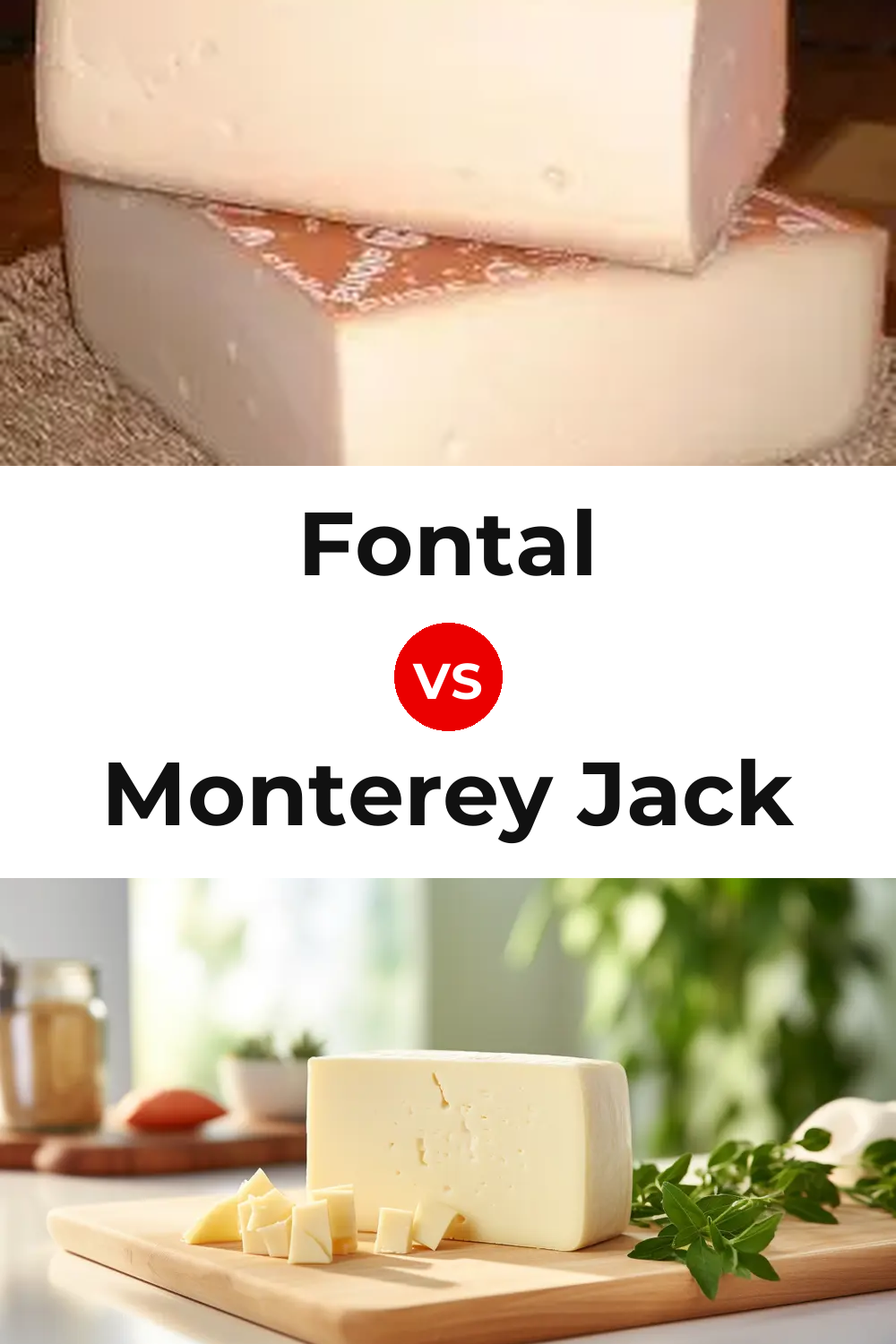 Fontal Cheese vs Monterey Jack Cheese Pinterest comparison