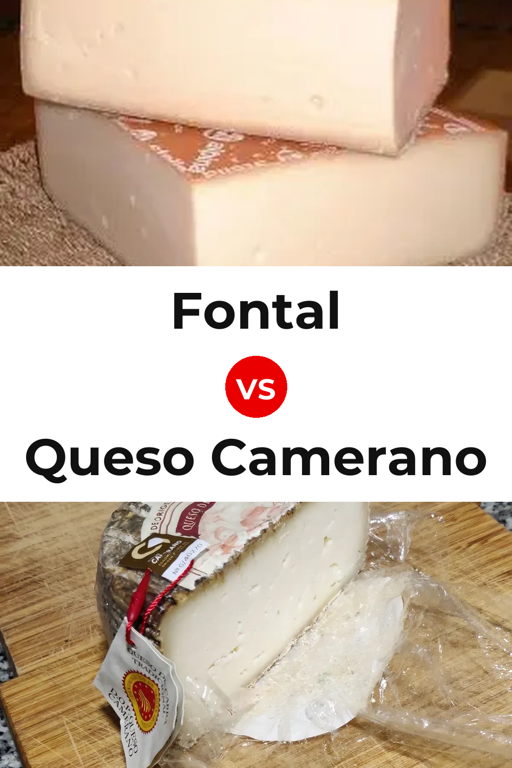 Fontal Cheese vs Queso Camerano Pinterest comparison