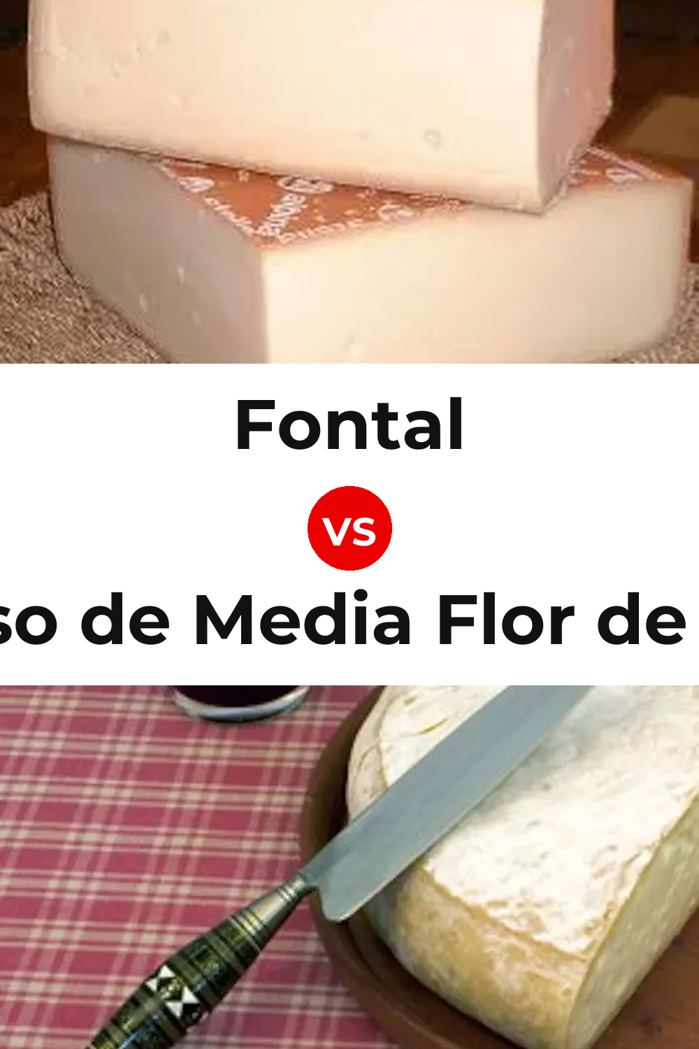 Fontal Cheese vs Queso de Media Flor de Guía Pinterest comparison