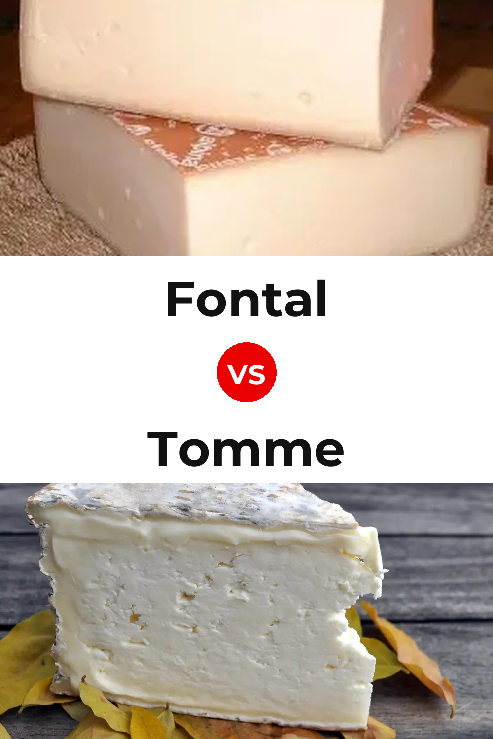 Fontal Cheese vs Tomme Cheese Pinterest comparison
