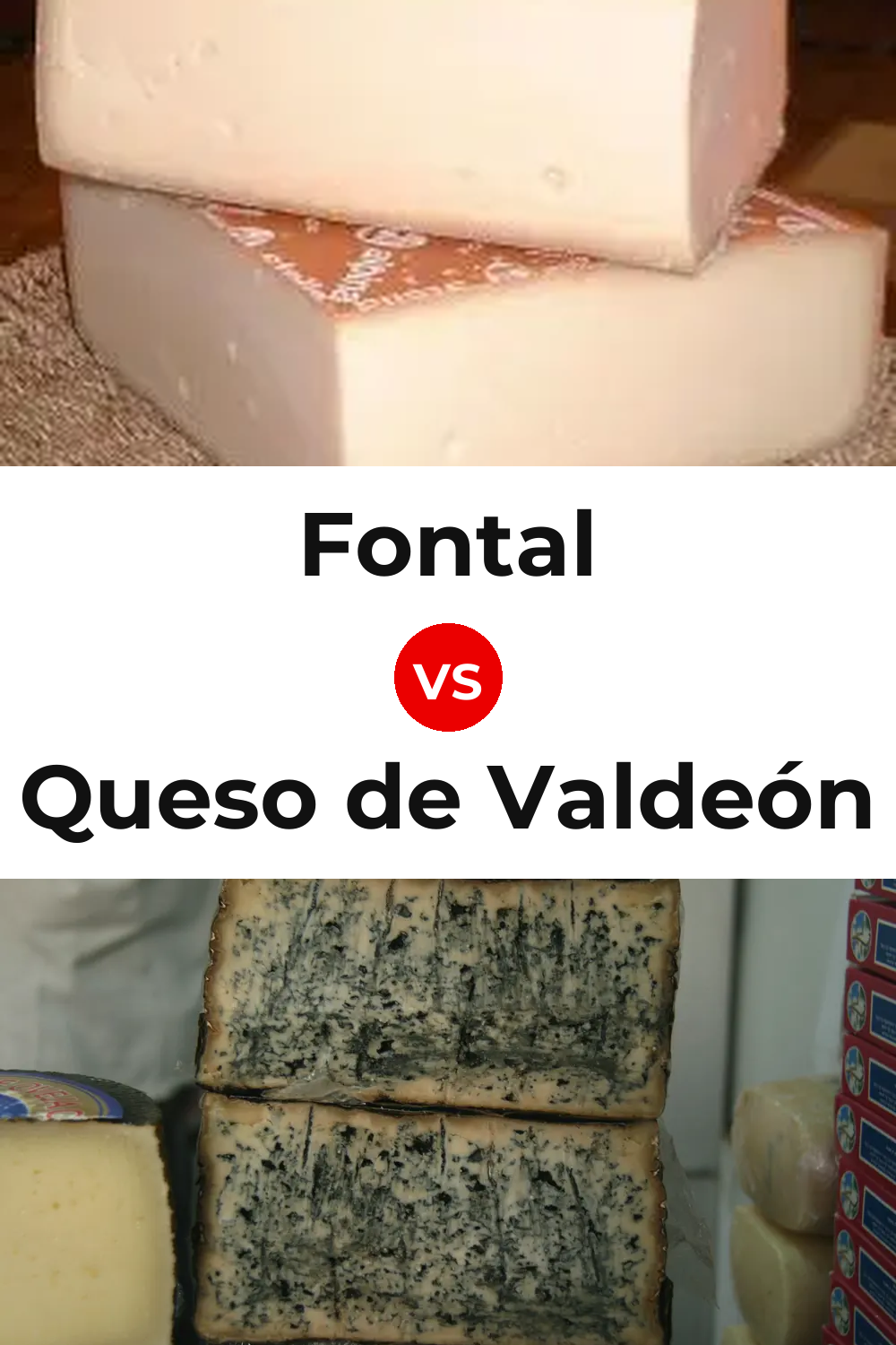 Fontal Cheese vs Queso de Valdeón Pinterest comparison