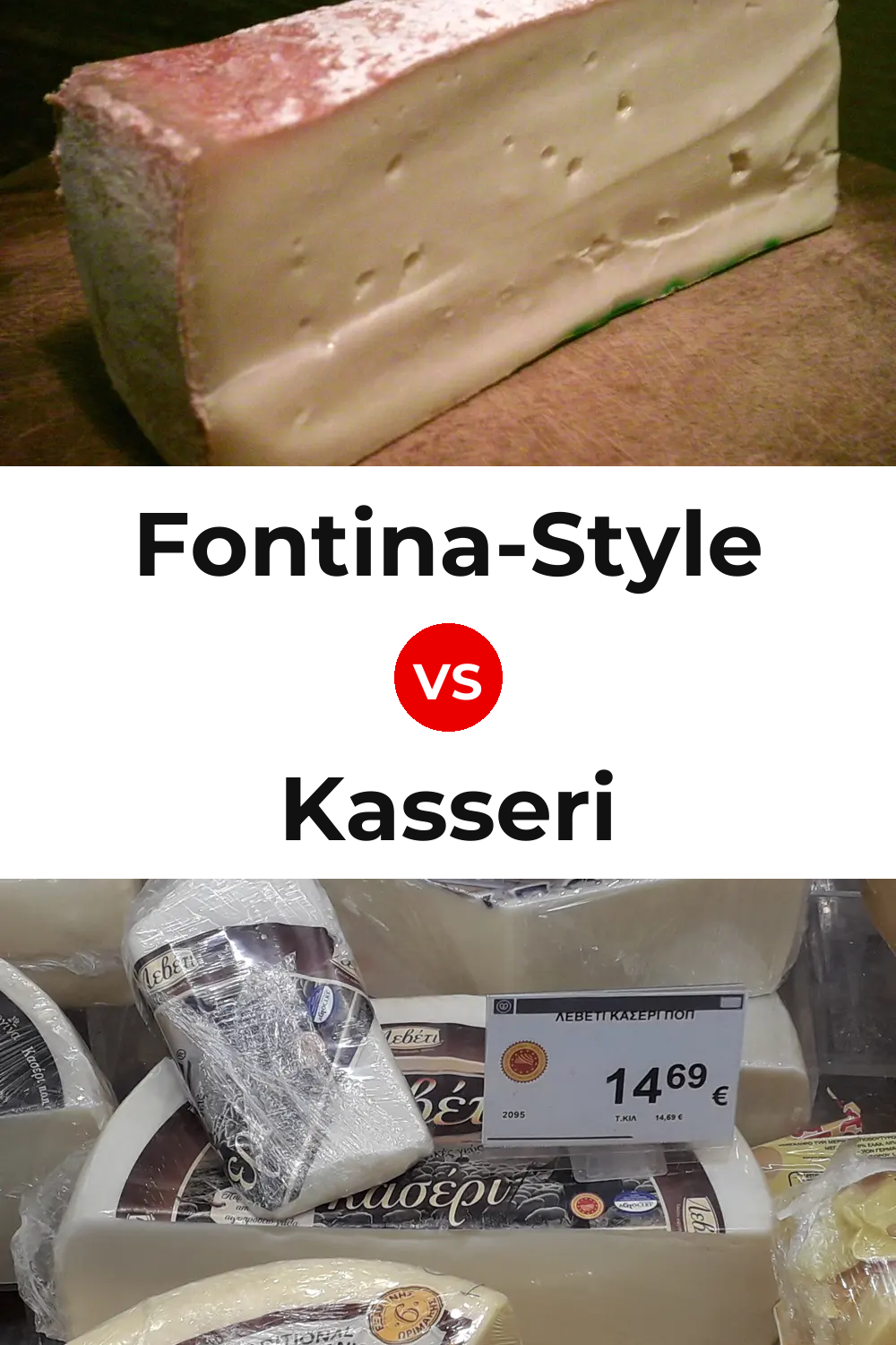 Fontina-Style Cheese vs Kasseri Cheese Pinterest comparison