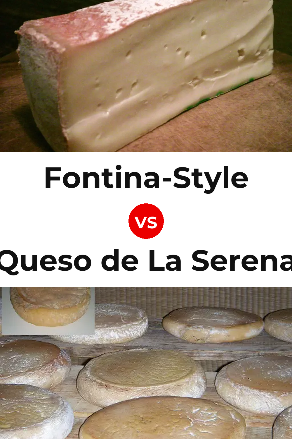 Fontina-Style Cheese vs Queso de La Serena Pinterest comparison