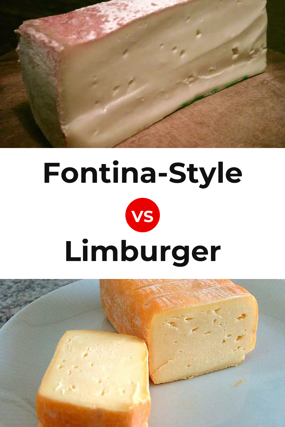 Fontina-Style Cheese vs Limburger Cheese Pinterest comparison