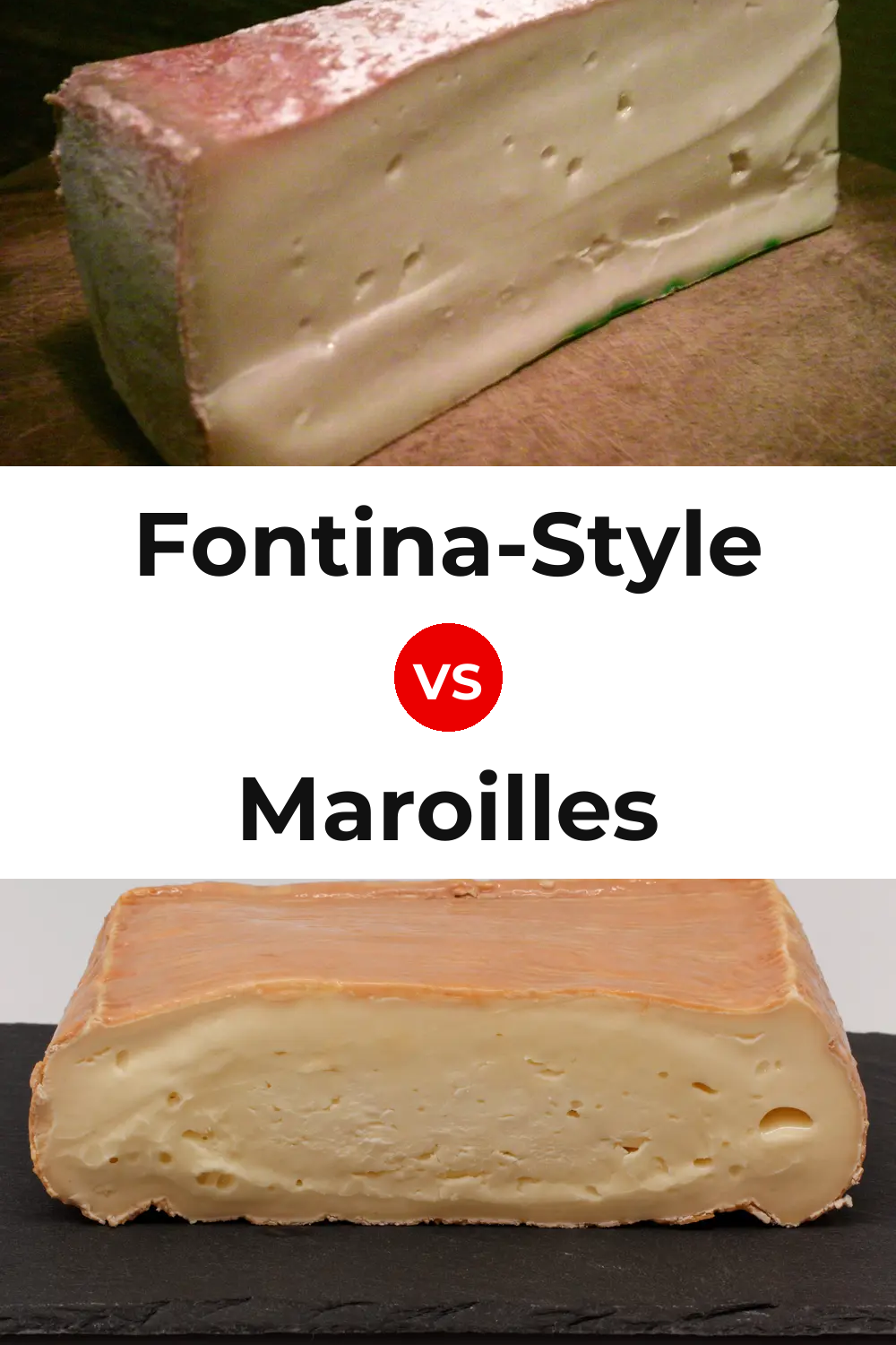 Fontina-Style Cheese vs Maroilles Cheese Pinterest comparison
