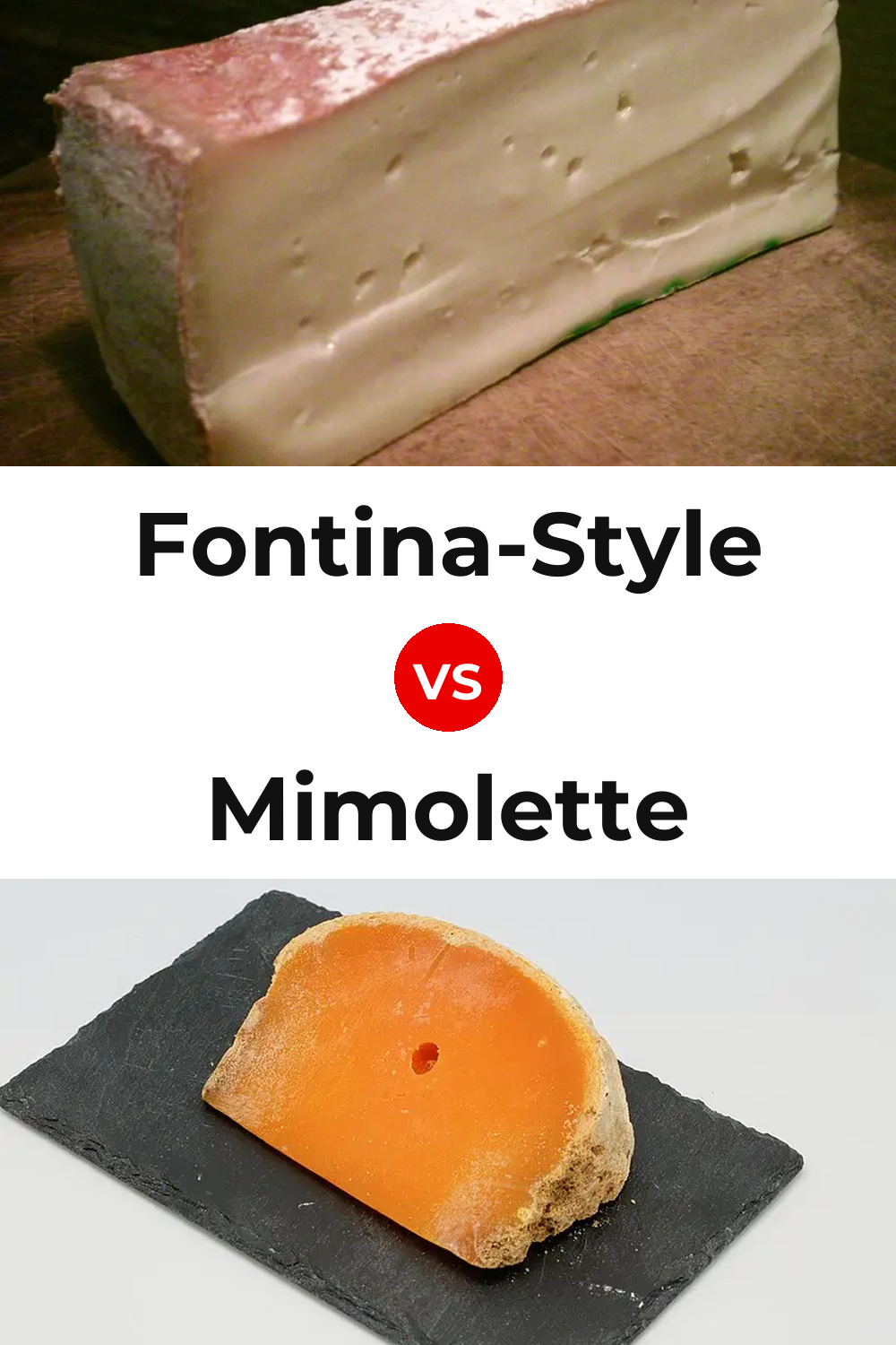 Fontina-Style Cheese vs Mimolette Cheese Pinterest comparison