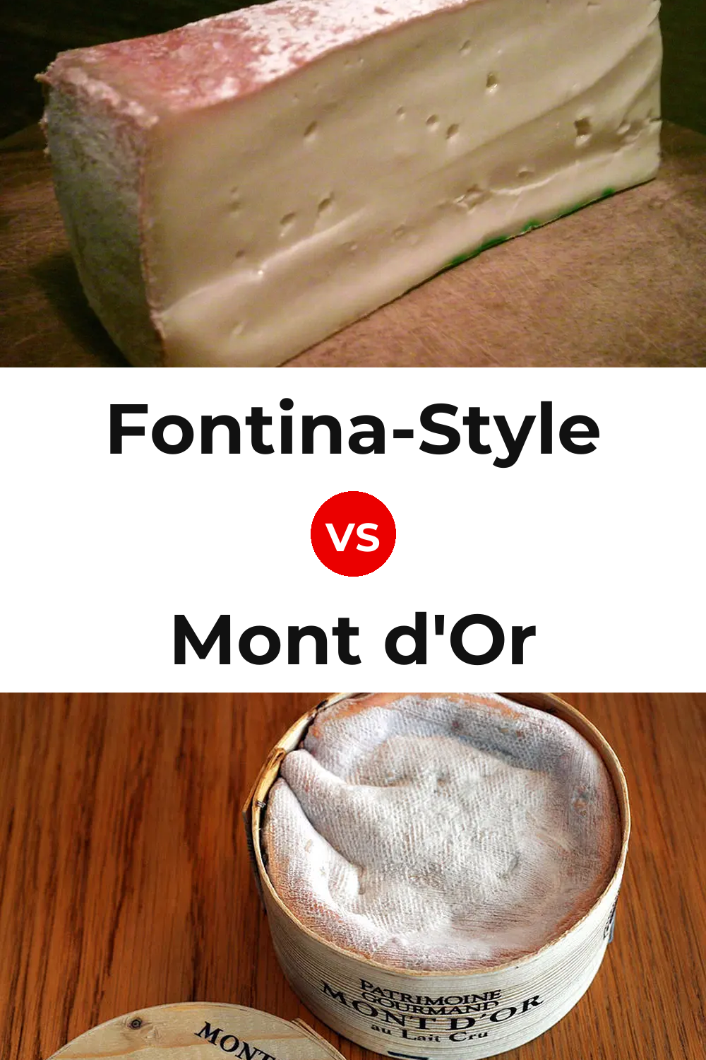 Fontina-Style Cheese vs Mont d'Or Cheese Pinterest comparison