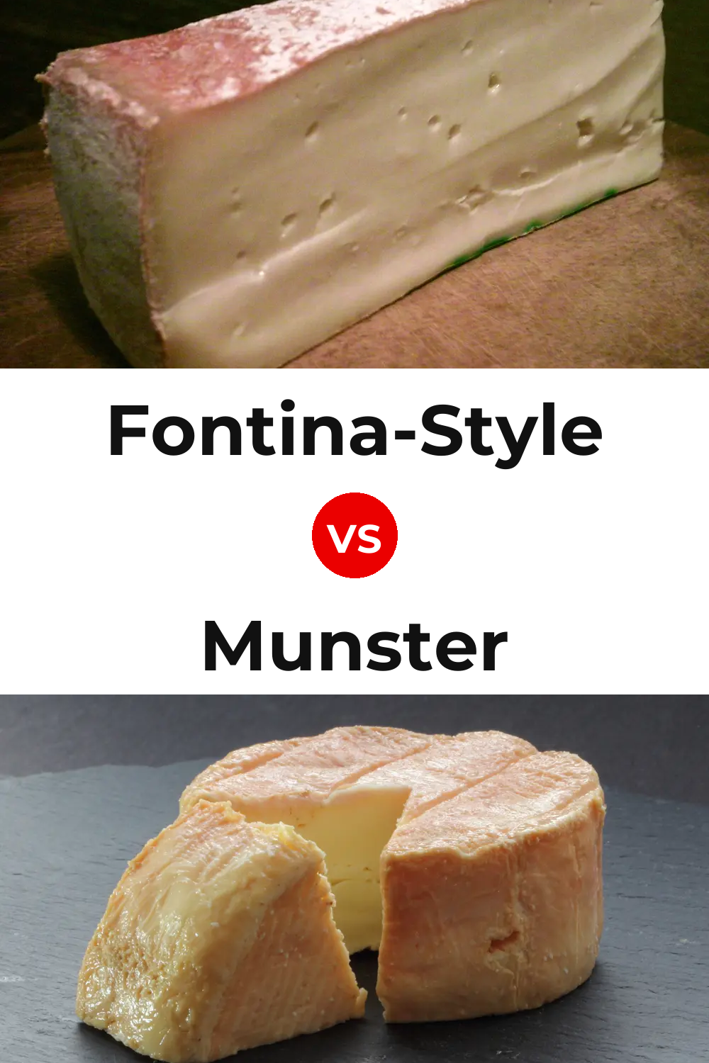 Fontina-Style Cheese vs Munster Cheese Pinterest comparison