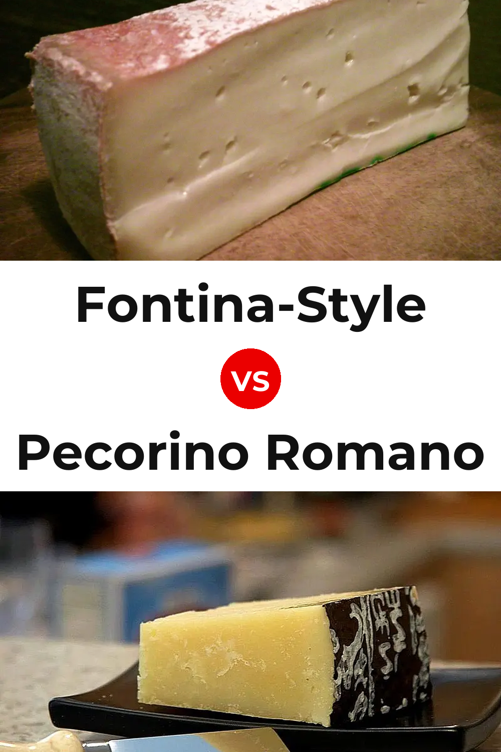 Fontina-Style Cheese vs Pecorino Romano Cheese Pinterest comparison