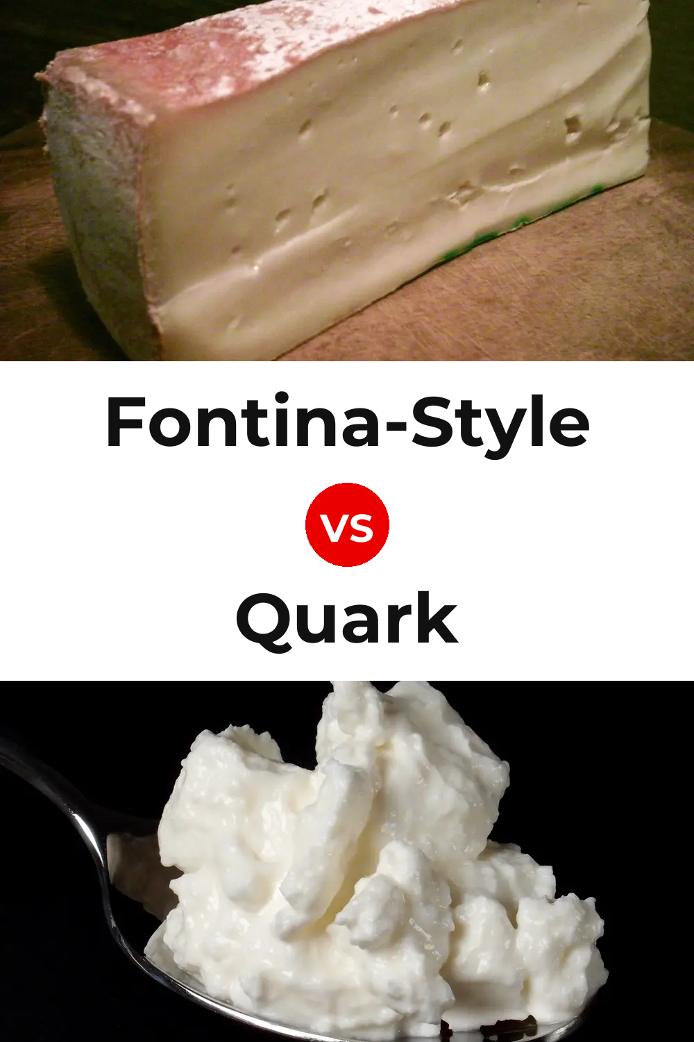 Fontina-Style Cheese vs Quark Cheese Pinterest comparison