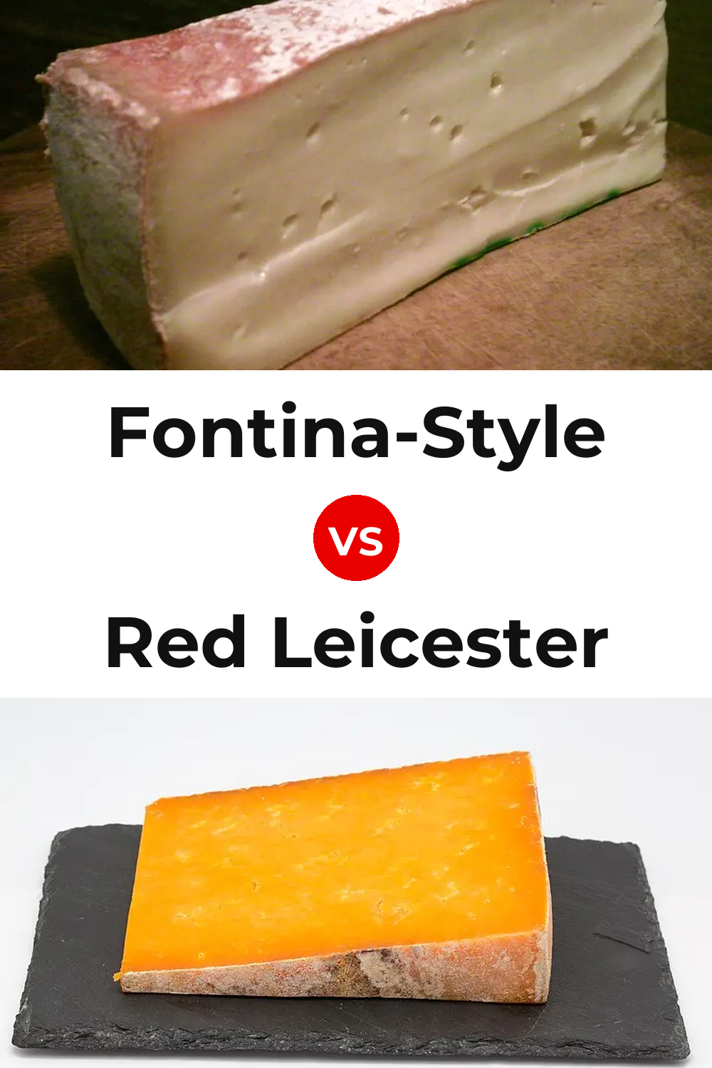 Fontina-Style Cheese vs Red Leicester Cheese Pinterest comparison