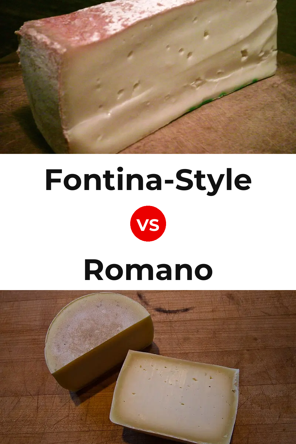 Fontina-Style Cheese vs Romano Cheese Pinterest comparison