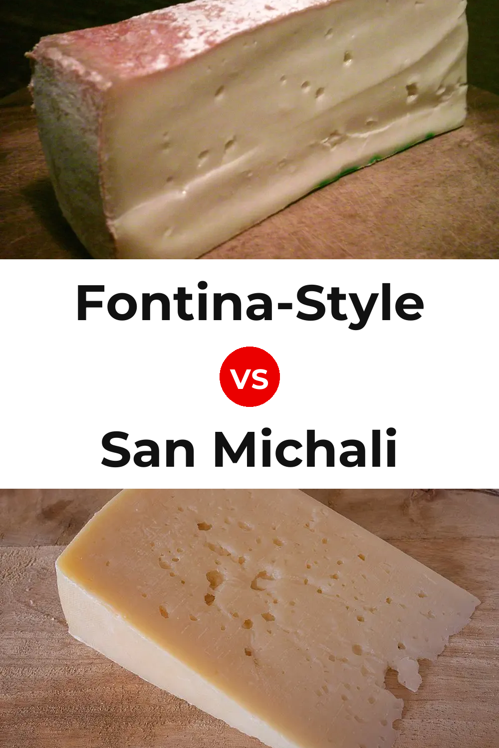 Fontina-Style Cheese vs San Michali Cheese Pinterest comparison