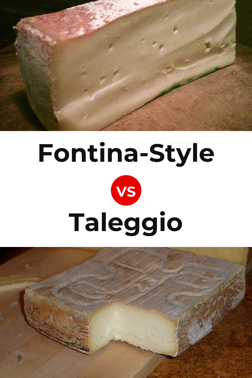 Fontina-Style Cheese vs Taleggio Cheese Pinterest comparison