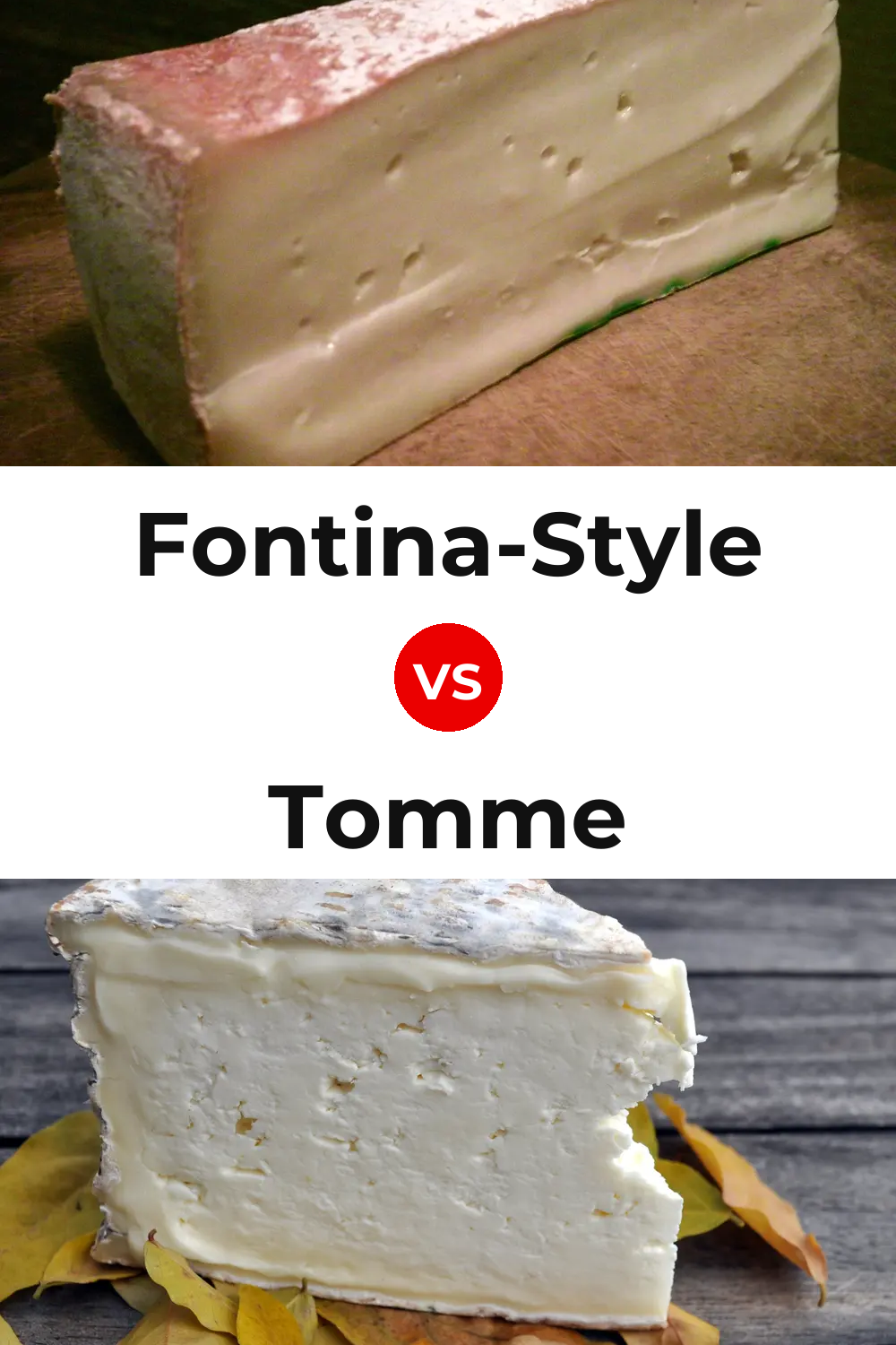 Fontina-Style Cheese vs Tomme Cheese Pinterest comparison