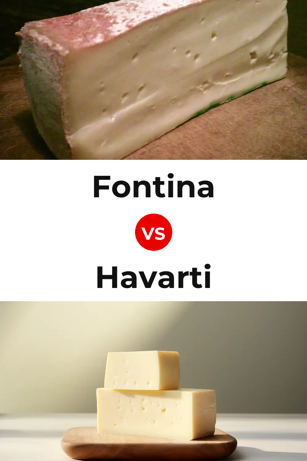 Fontina Cheese vs Havarti Cheese Pinterest comparison