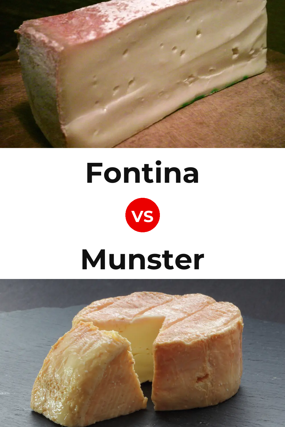 Fontina Cheese vs Munster Cheese Pinterest comparison