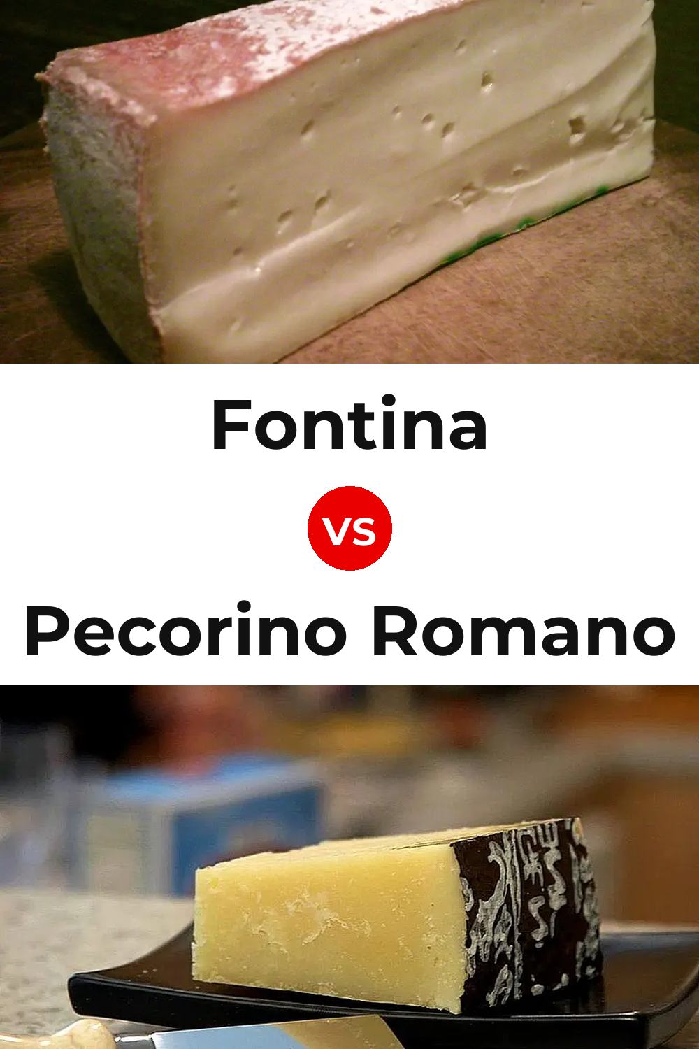 Fontina Cheese vs Pecorino Romano Cheese Pinterest comparison