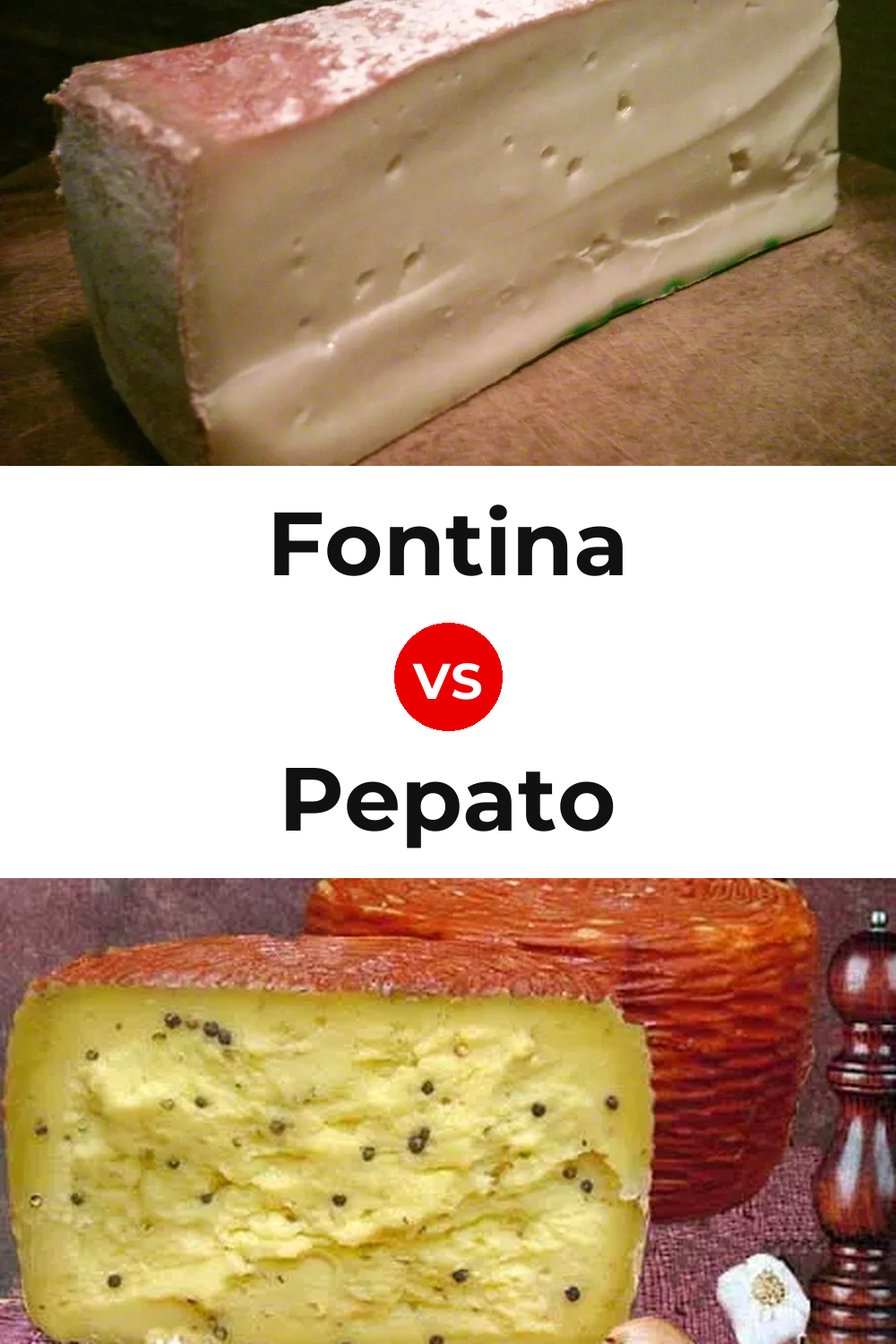 Fontina Cheese vs Pepato Cheese Pinterest comparison