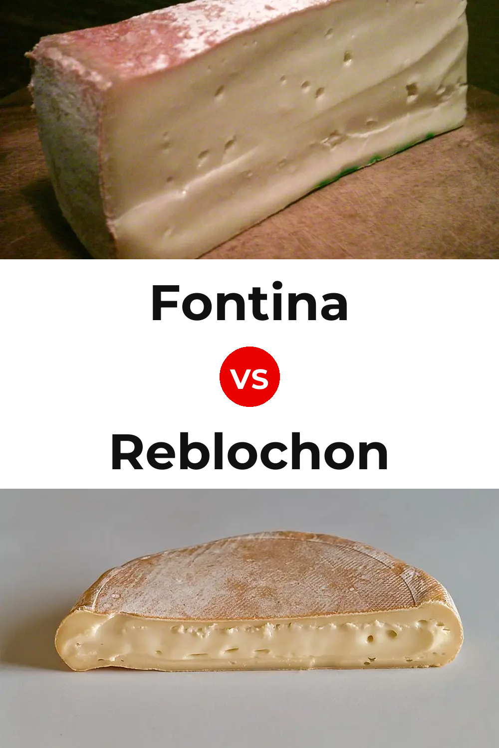 Fontina Cheese vs Reblochon Cheese Pinterest comparison