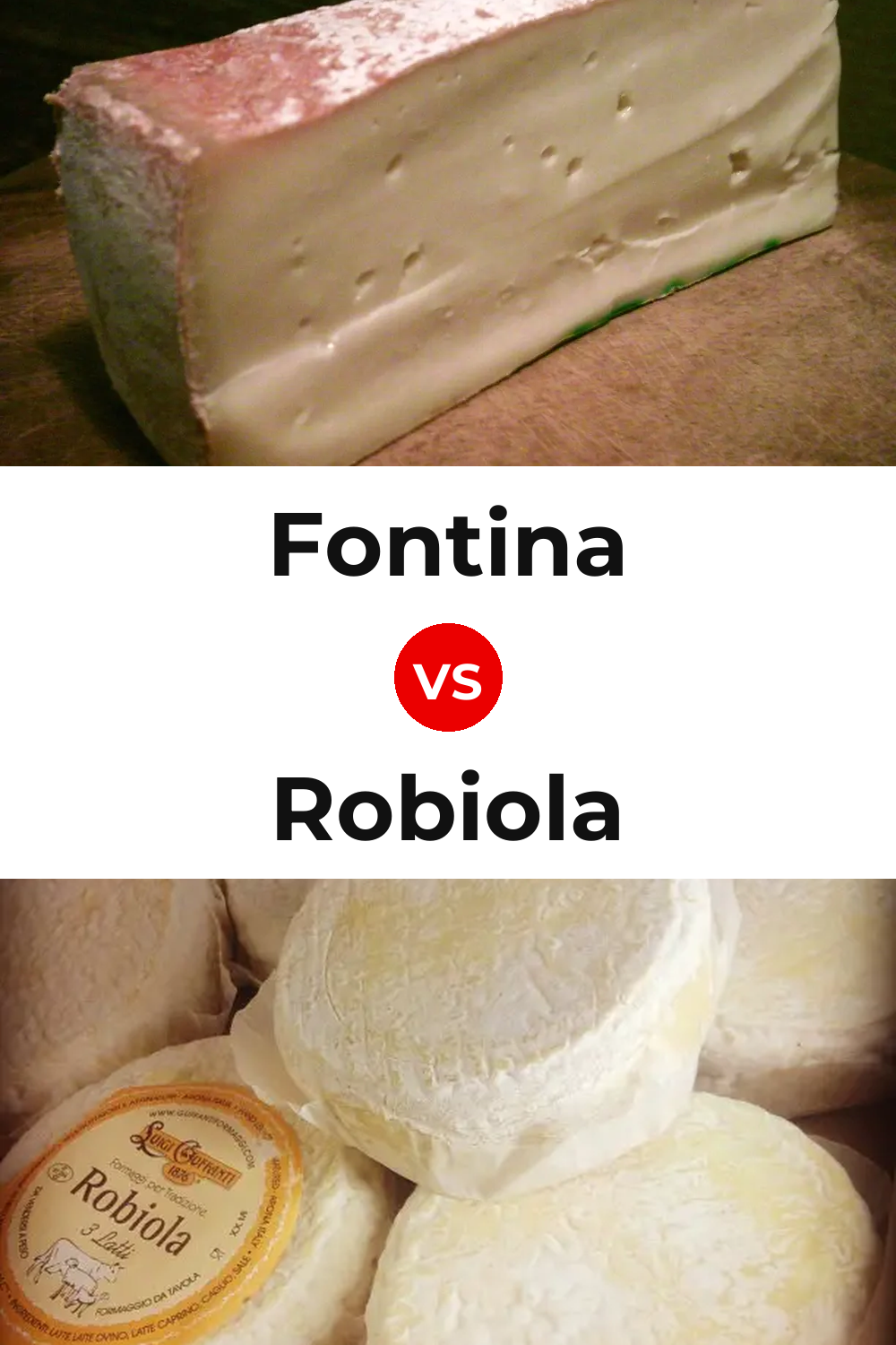 Fontina Cheese vs Robiola Cheese Pinterest comparison