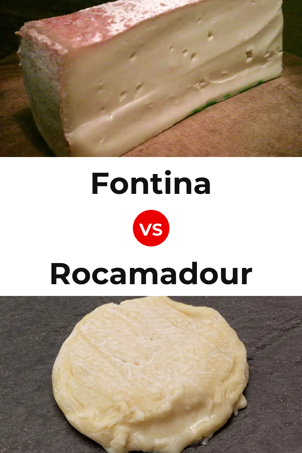 Fontina Cheese vs Rocamadour Cheese Pinterest comparison