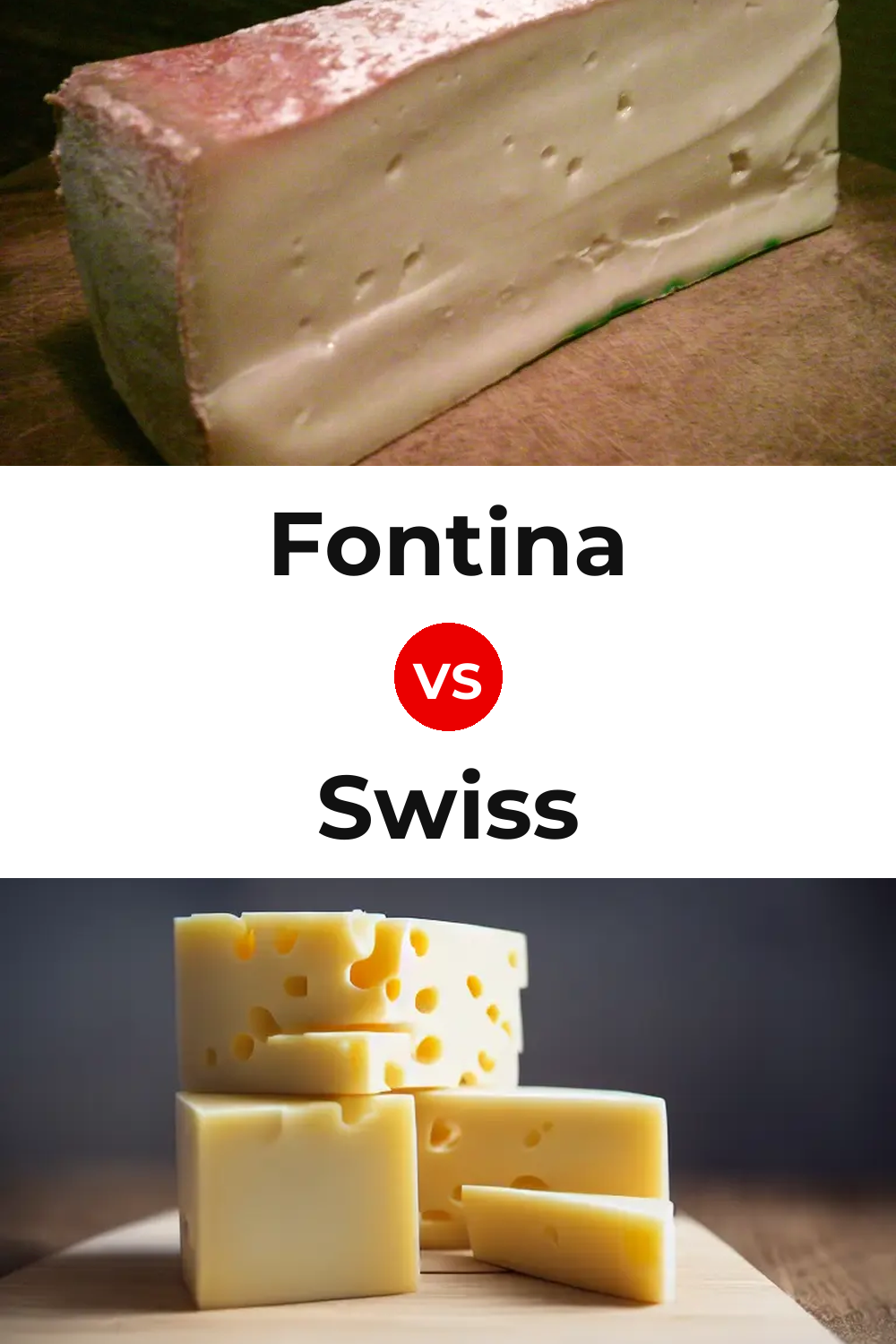 Fontina Cheese vs Swiss Cheese Pinterest comparison