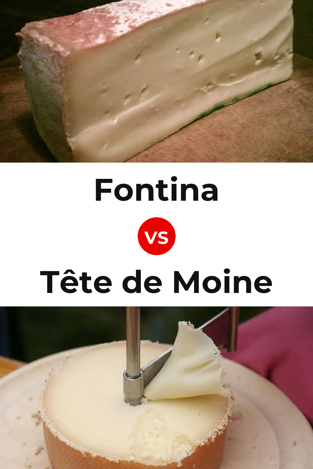 Fontina Cheese vs Tête de Moine Cheese Pinterest comparison