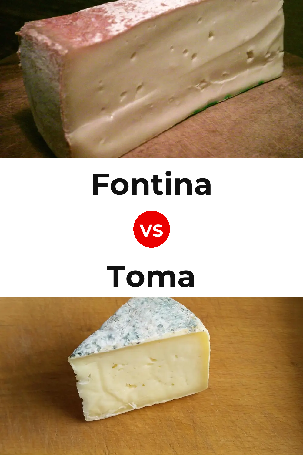 Fontina Cheese vs Toma Cheese Pinterest comparison